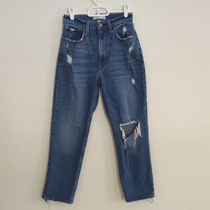 Abercrombie and Fitch Ankle Straight Ultra High Rise Curve Love Denim Jean - 26